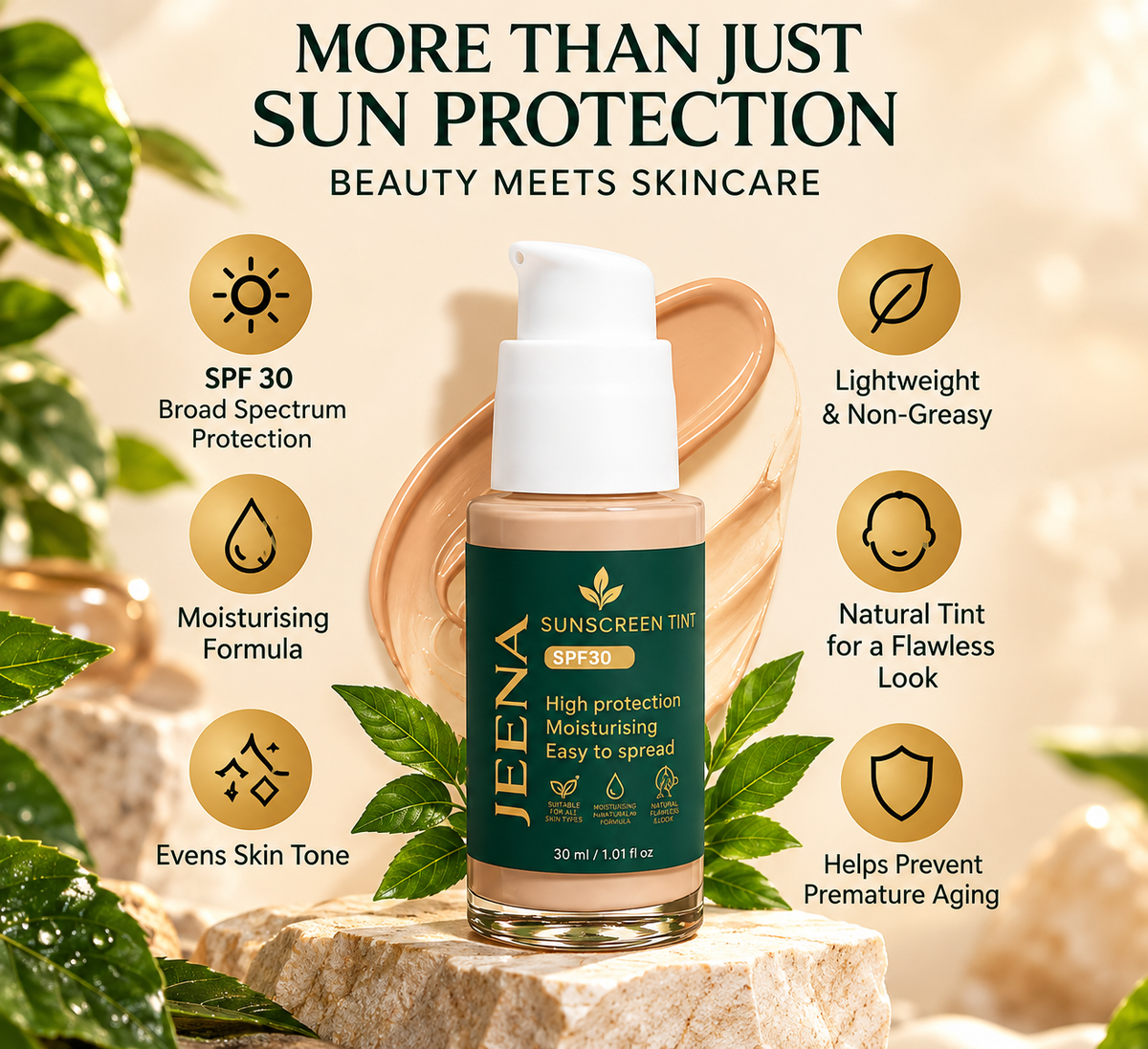JEENA Radiant Skin Tint Sunscreen