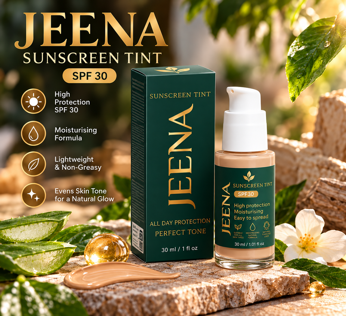 JEENA Radiant Skin Tint Sunscreen