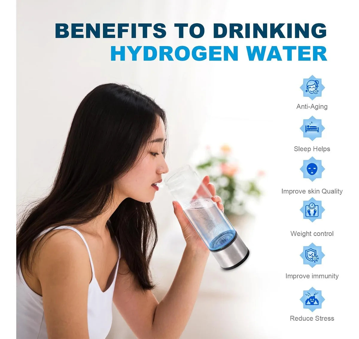 Hydrogen Water bottle for Sports, Gym, Travel & Rich Water Anywhere