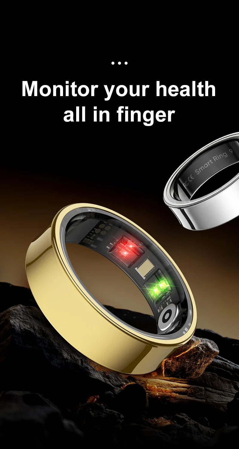 2026 Smart Ring R09 5ATM Waterproof Smartring for Men Women Heart Rate Skin Temperature Monitor Fitness Tracker For Android iOS