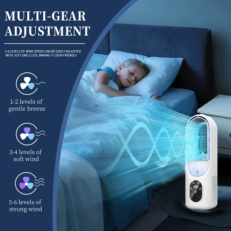 GlowWind™ Bladeless Fan with LED Light
