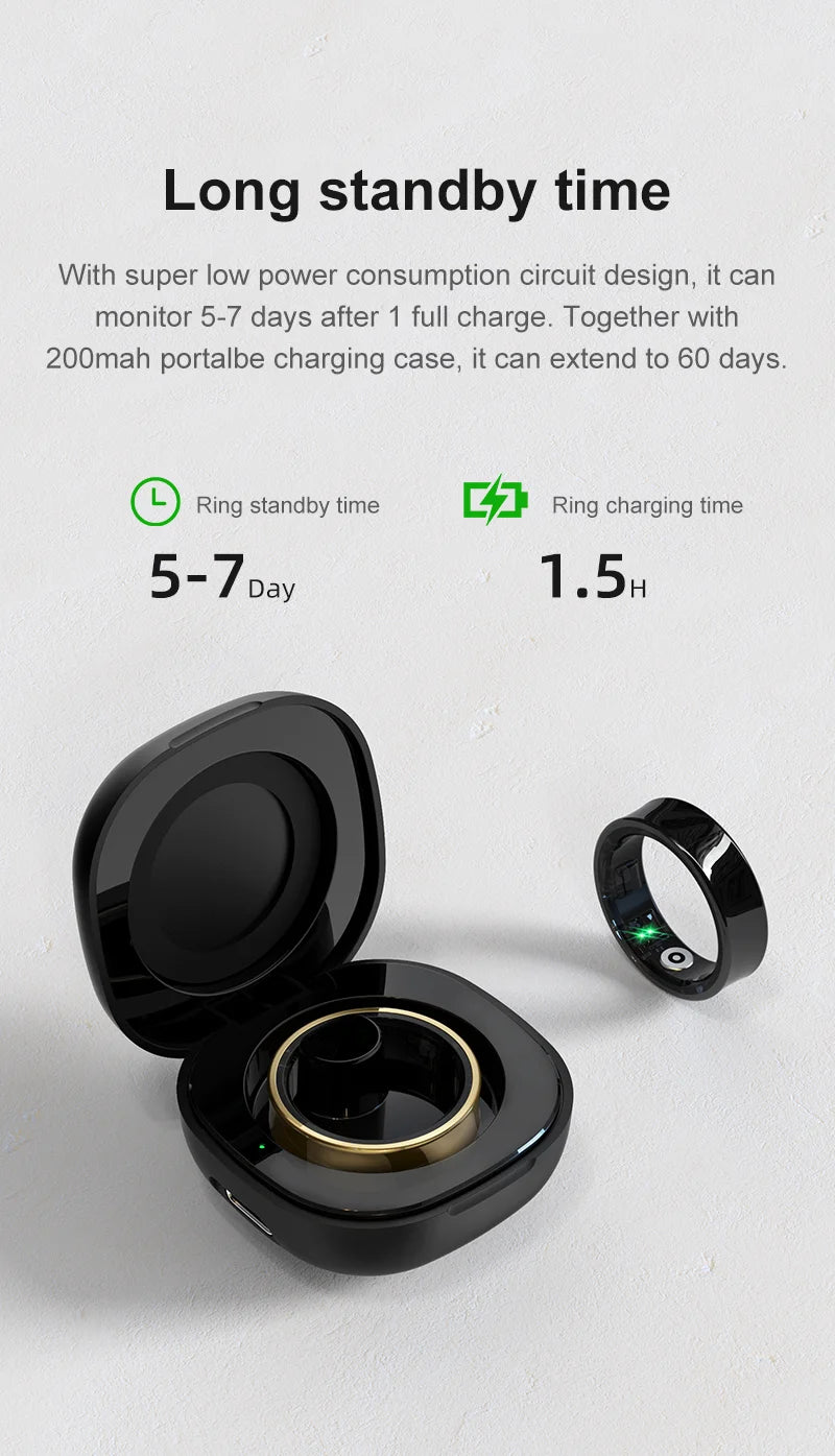 2026 Smart Ring R09 5ATM Waterproof Smartring for Men Women Heart Rate Skin Temperature Monitor Fitness Tracker For Android iOS