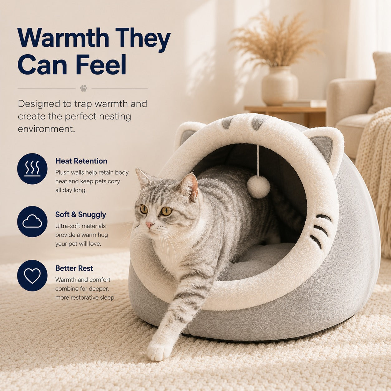 The Comfort Cave™Deep Sleep Pet Bed