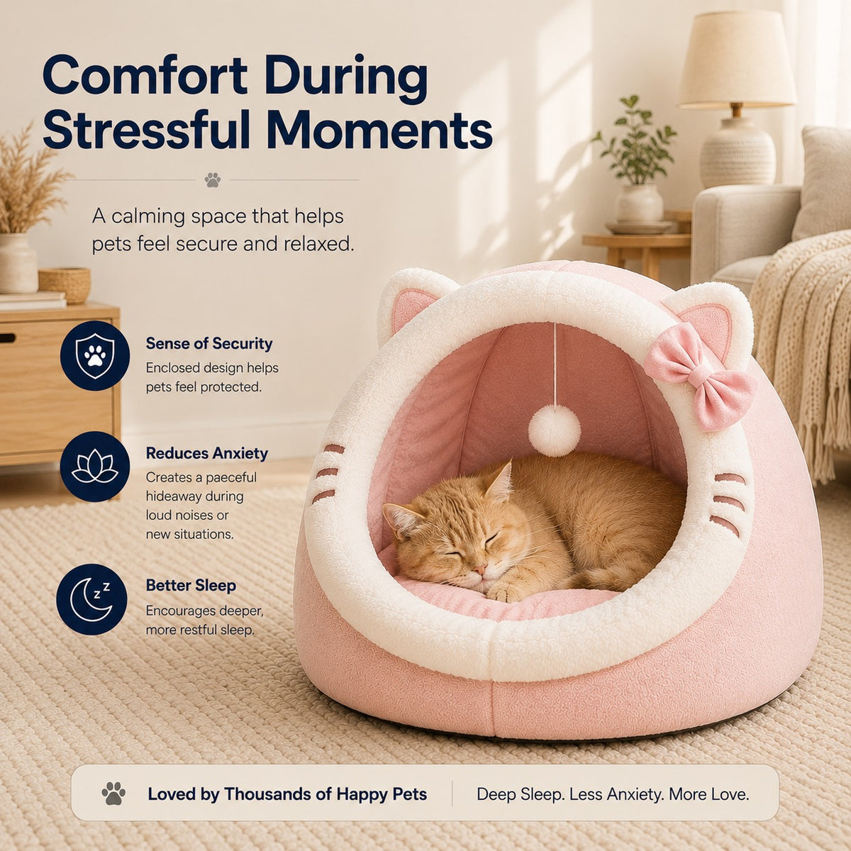 The Comfort Cave™Deep Sleep Pet Bed
