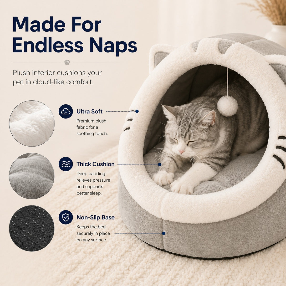 The Comfort Cave™Deep Sleep Pet Bed