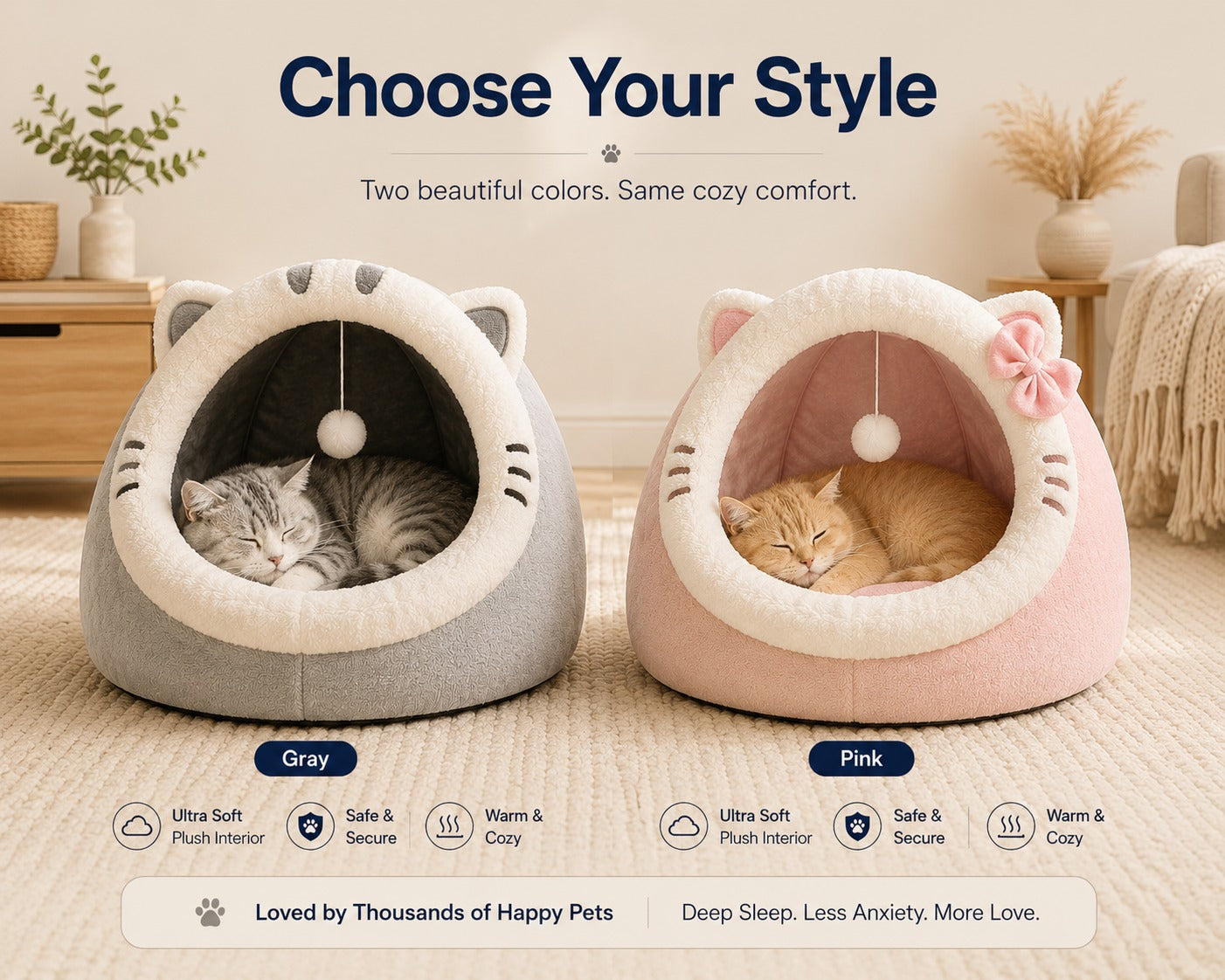 The Comfort Cave™Deep Sleep Pet Bed