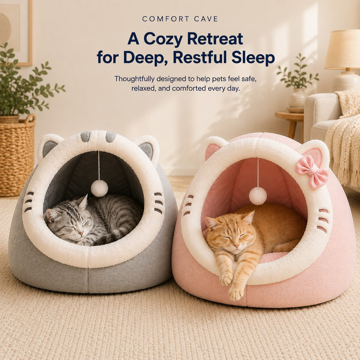 The Comfort Cave™Deep Sleep Pet Bed