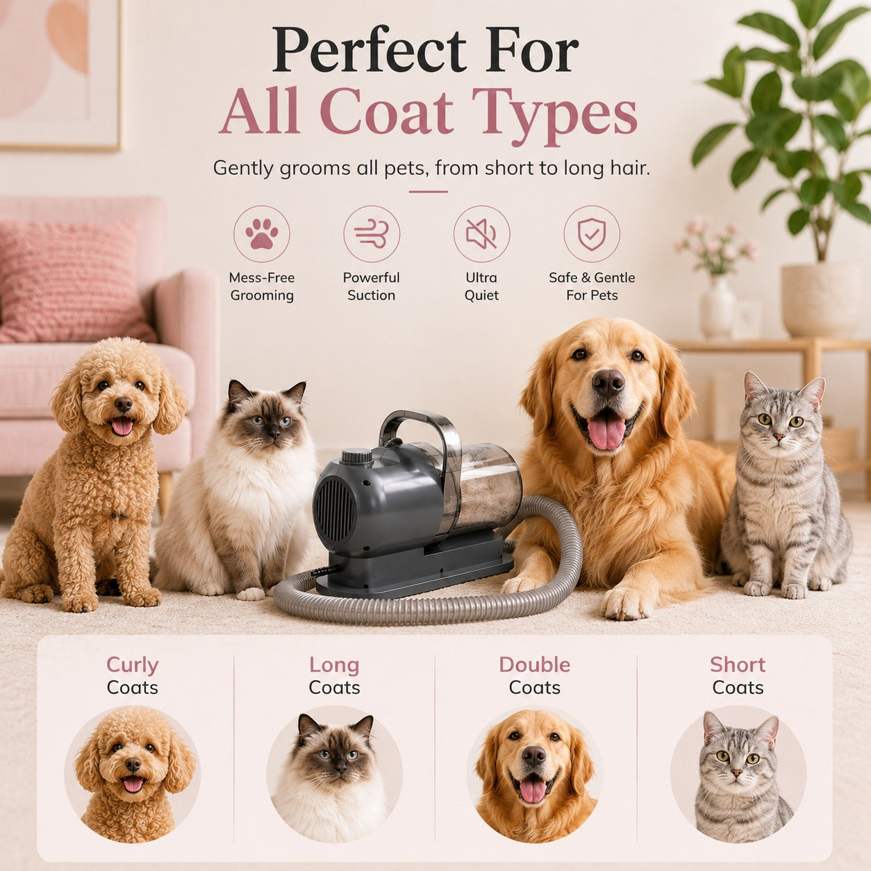 PawVac™ – Professional Pet Grooming Kit