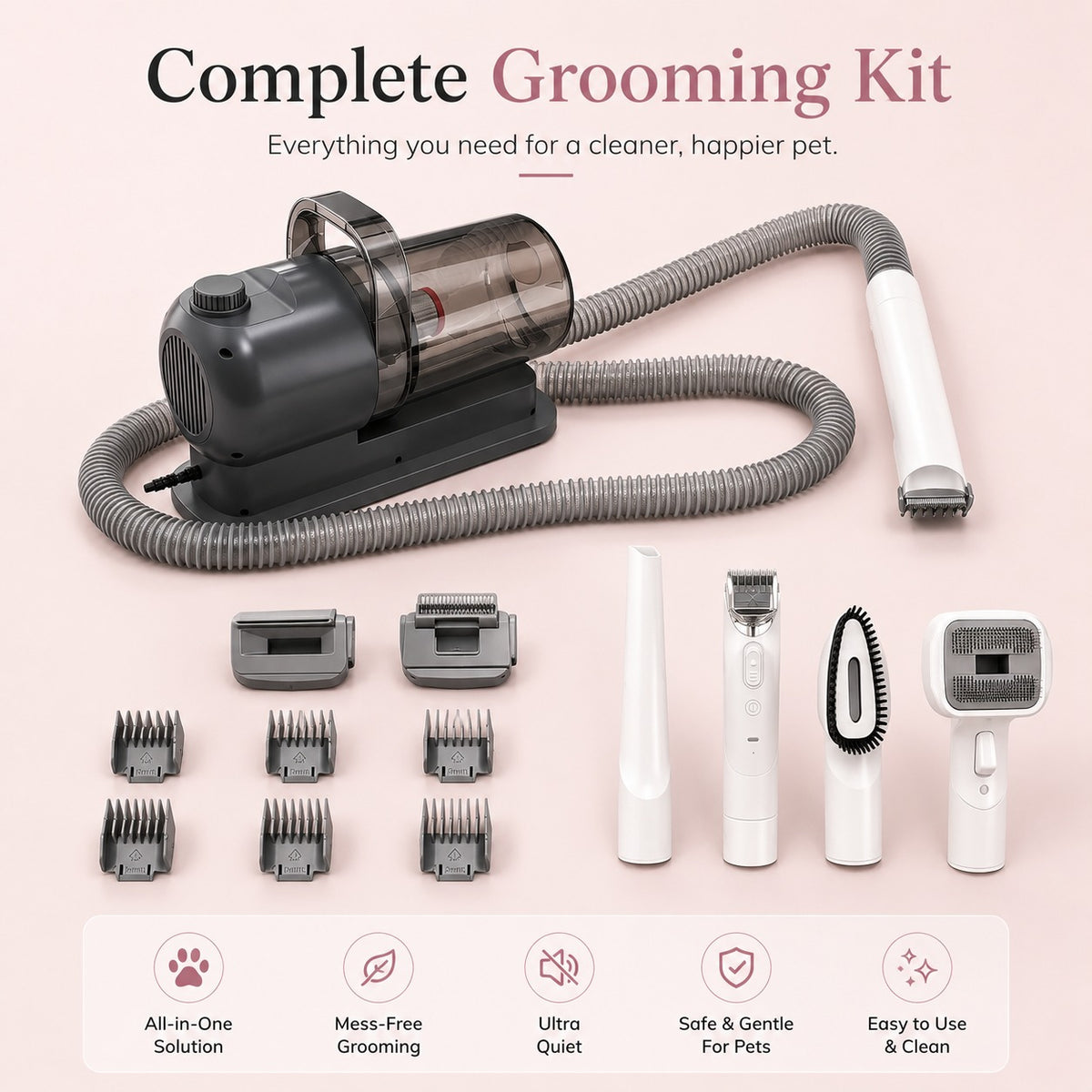 PawVac™ – Professional Pet Grooming Kit