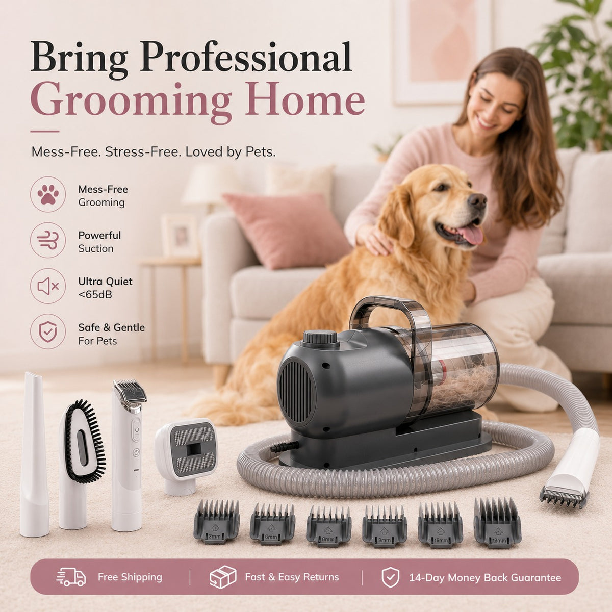 PawVac™ – Professional Pet Grooming Kit