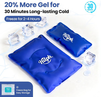 Knee Ice Pack Wrap, Reusable Ice Pack for Knee Replacement Surgery, Hot Cold Compress Therapy Knee Brace Gel Ice Wrap for Knee Pain Relief, Injuries, Bursitis, Meniscus Tear, Arthritis - Blue